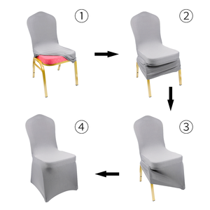 Giáng sinh màu trắng ưa thích ghế bao gồm xù tiệc bảo vệ Spandex slipcovers cho các sự kiện bên và đám cưới - Product Image 5