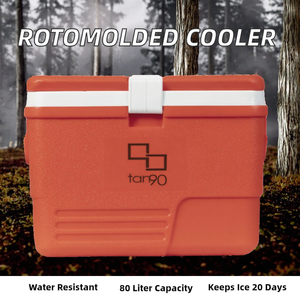 Large Plastic Rotomolded <b>Cooler</b> Box with Wheels Waterproof PE+PU Material <b>Food</b> Use up to 20 Days Ice Retention - Product Image 2