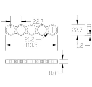 Soporte de empalme desalineado 21700, Soporte de panal, Soporte de hebilla para bandeja de empalme, Apertura de 21.7MM/21.2mm, Venta directa de fábrica - Product Image 6