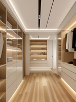 Armoire de chambre simple autoportante, pliable et verrouillable, avec penderie intégrée et rangement ouvert pour dressing