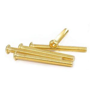 Tornillo de cabeza plana cruzada de latón de alta precisión personalizado Doble accionamiento Phillips Cruz empotrada DIN7985 estándar para automoción marina - Product Image 2