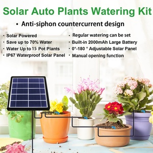 2023 Newest Solar Drip Irrigation Kit with <b>Timer</b> Modes 3W Auto System and Anti-Siphon Plastic Material Supports 10-15 Pots - Product Image 3