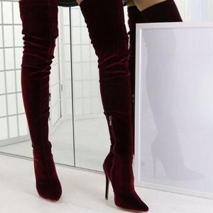 <span class=keywords><strong>Bottes</strong></span> longues élégantes à talon fin et bout pointu pour les fashionistas - Product Image 3