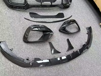 Kit carrosserie en fibre de carbone sèche style B pour Mercedes-Benz SL43 SL63 AMG : Lame avant, grille d'aération avant, jupes latérales, diffuseur, spoiler, garniture d'aile, échappement