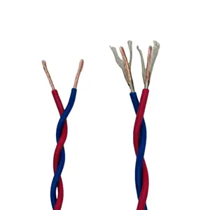 Customized Colorful 2*0.5 2*0.75 2*1.0 2*1.5/2.0 Etc RVS/ZR-RVS/NH-RVS Fire Fighting Weak Current Copper Core Twisted Pair Cable