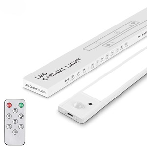 Argento nero 5V sensore di movimento Led sotto le luci dell'armadio con <span class=keywords><strong>3</strong></span> colori luminosità dimmerabile 3000k 4000k 6000k interruttore telecomando - Product Image 1