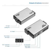 Station d'alimentation solaire MPPT 150W pour extérieur, sortie AC DC USB Type-C, batterie LiFePO4 portable, panneau pliable, onde sinusoïdale pure