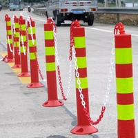 Chaîne de sécurité en PVC rouge et blanc HDPE de 6 mm de diamètre pour la protection routière