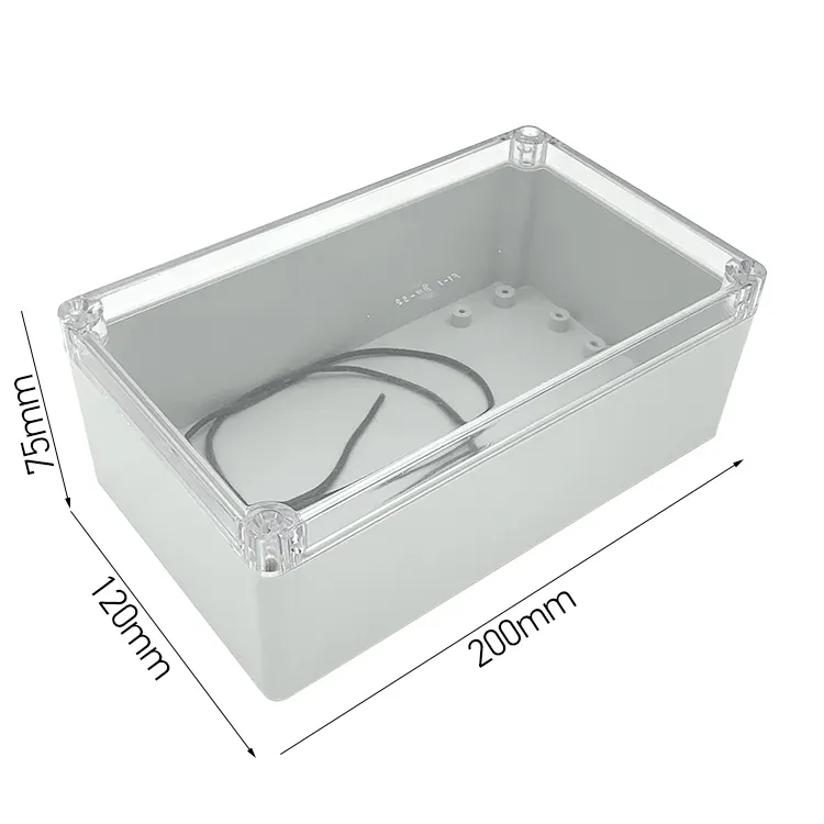 200x120x75 mm Custom OEM ABS Plastic Electrical Enclosure Box for Electronic Components with High-Quality and Durability