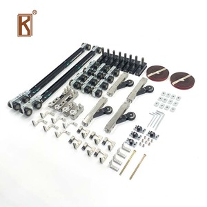 Đồng bộ cửa trưởng hệ thống mỏng hẹp trượt treo mềm đóng khung Con lăn 4 theo dõi liên kết phụ kiện phần cứng - Product Image 2