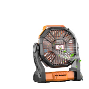 Lámpara LED y de Camping 2 en 1 2026, Recargable por USB, Portátil con 270° de Iluminación °   Ventilador silencioso giratorio para tienda de campaña, oficina y dormitorio - Product Image 1