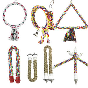 Perlengkapan Burung Beo, Tali Tempat Bertengger Burung, Tempat Bertengger Nyaman, Mainan Burung Beo dari Tali, Mainan Kunyah Burung dari Tali Bungee - Product Image 3