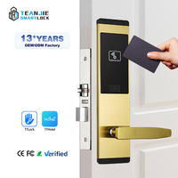 Serrure de porte d'hôtel intelligente en acier inoxydable avec carte-clé Wi-Fi, norme européenne ANSI, logiciel gratuit TTHotel