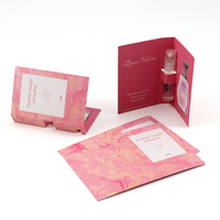 Cartes de testeur de parfum de pulvérisation de 2ml imprimées de logo de marques personnalisées à bas quantité minimale de commande Mini carte d'échantillon de parfum