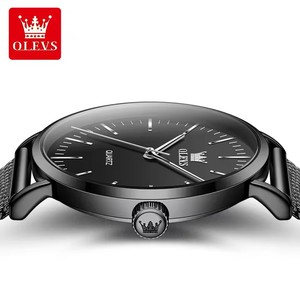   Relojes para Hombre 7125, Reloj de Cuarzo Delgado, Resistente al Agua, Luminoso, con Correa de Acero Milanesa, Casual, de Moda, Original, para Hombre, Regalos, Reloj - Product Image 4
