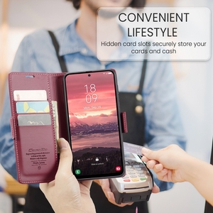Casme 023 Luxury Flip PU Funda de teléfono de cuero con tarjetero Funda protectora para Samsung Galaxy A17 Fundas de teléfono - Product Image 5
