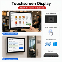 Layar Sentuh Kapasitif PCAP 32 Inci, Dudukan Dinding VESA dan Dudukan Meja, Windows 11 i5