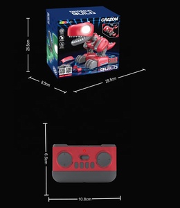 หุ่นยนต์ไดโนเสาร์บังคับวิทยุแบบโต้ตอบสำหรับเด็กชุดสร้างลำต้นแบบ DIY พร้อมโหมดเลื่อนการคลานไฟ LED เอฟเฟกต์เสียง - Product Image 6