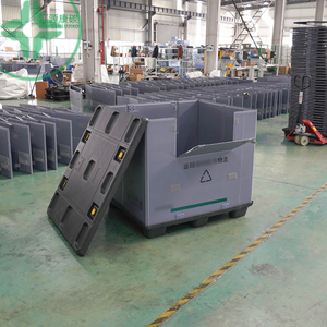 Cao cấp tái sử dụng không thấm nước nhiệt bằng chứng Stackable nhựa hậu cần <span class=keywords><strong>container</strong></span> HDPE + PP miệng núi lửa Pallet tay áo hộp - Product Image 3