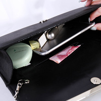 Pochette de soirée en strass de haute qualité, élégante et luxueuse, rectangulaire et fine, avec garniture métallique, sac à main en maille orné de diamants pour soirée