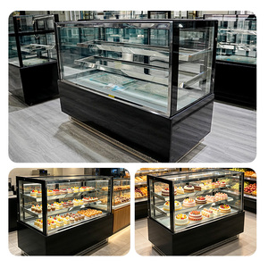 Vitrina Refrigerada Comercial para Pasteles con Borde de Vidrio, Exhibidor de Pasteles para Pastelerías - Product Image 4