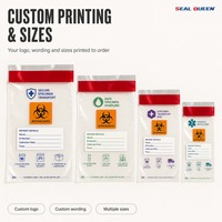 Sac de transport sécurisé pour échantillons médicaux à usage unique avec tampon absorbant pour laboratoire/hôpital/cliniques