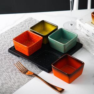 Barato al por mayor de 4 compartimiento tuerca <span class=keywords><strong>tapas</strong></span> aperitivo de cerámica de platos de servir para boda - Product Image 4