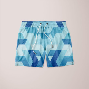 Shorts à motif bleu 3 - Product Image 2