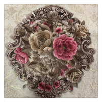 Tissu d'ameublement pour canapé en velours imprimé 100% polyester avec motif de fleurs bronzées