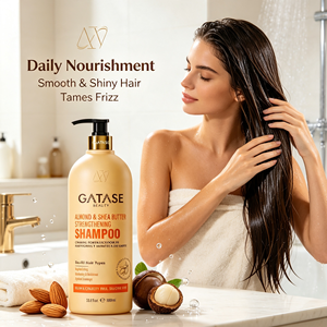 Shampooing fortifiant antichute GATASE aux amandes <span class=keywords><strong>et</strong></span> au beurre de karité <span class=keywords><strong>bio</strong></span>, nourrissant <span class=keywords><strong>et</strong></span> réparateur pour <span class=keywords><strong>cheveux</strong></span> <span class=keywords><strong>fins</strong></span>, <span class=keywords><strong>clairsemés</strong></span> <span class=keywords><strong>et</strong></span> plats - Product Image 4