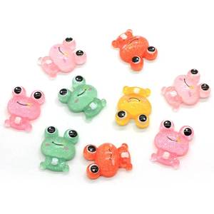 Charm grenouille en résine multicolore DIY Handmade Material Phone Case Accessories - Product Image 2