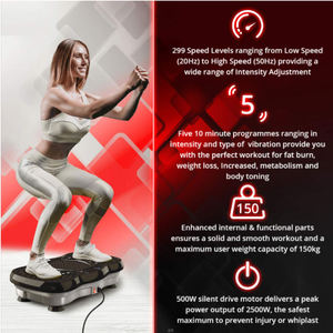 Портативная унисекс 99/120 скоростная вибрационная пластина для фитнеса - Product Image 5