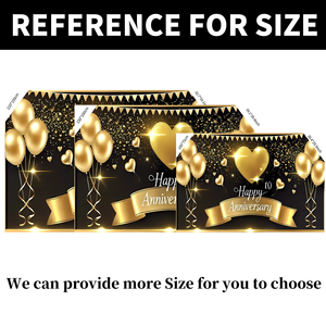5 * 3Ft Schwarz gold Ballon Happy <span class=keywords><strong>Anniversary</strong></span> Hintergrund Hintergrund Geburtstags feier Dekoration <span class=keywords><strong>Banner</strong></span> Hintergrund Hintergrund - Product Image 3