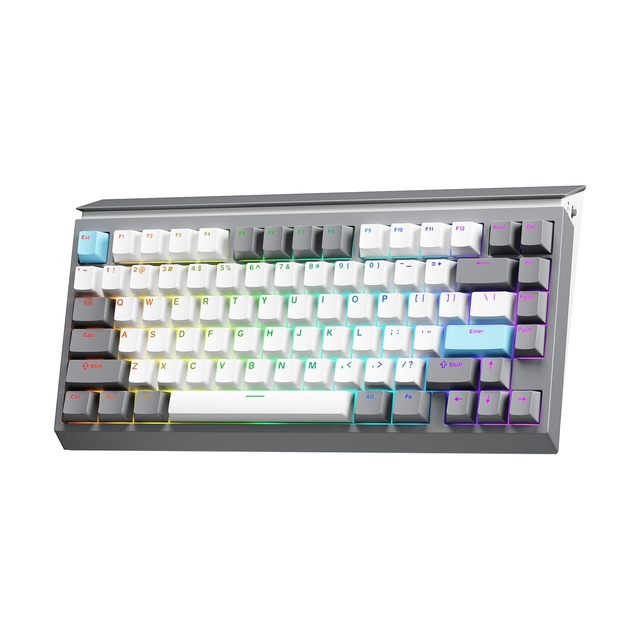 OEM ODM Wireless Mechanical Keyboard 75 Hot Swappable Gaming Keyboard with RGB Backlit TriMode Connectivity Custom Key