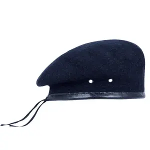 Berets Bán Buôn Màu Xanh Lá Cây Màu Xanh Hải Quân Biểu Tượng Tùy Chỉnh Hat Thoáng Khí 100 Len Màu Xanh Lá Cây Pháp Hat Beret Cho Nam Giới