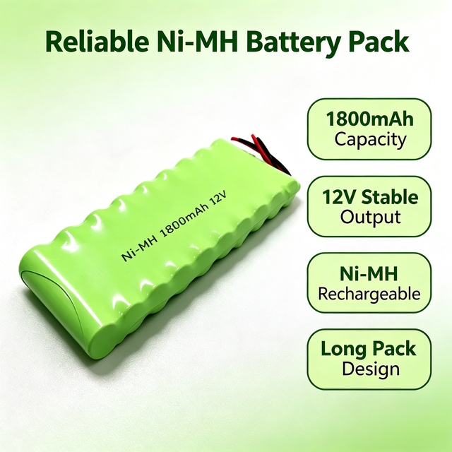Factory AA 12V Ni-MH Battery Pack 1800mAh Rechargeable Eco-friendly Replacement Battery for Emergency Light Medical Equipment