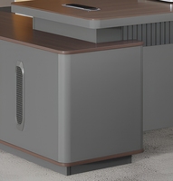 Bureau d'ordinateur exécutif en bois en forme de L extensible, moderne et minimaliste, prix abordable, 1,6 m/1,8 m/2 m, mobilier du Guangdong