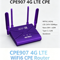 CPE907 4G WiFi 6 CPE sans fil avec entrée d'alimentation Type-C, prend en charge 32 utilisateurs, emplacement Nano SIM, bande B20, modem routeur LTE pour l'Europe