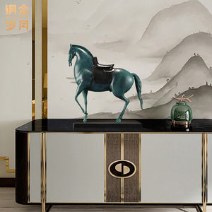 Adorno de cobre con forma de caballo de la dinastía Tang china, artesanía en metal, decoración para el hogar, decoración de mesa, regalo - Product Image 5