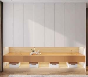 Fabricant de meubles sur mesure Meubles de chambre à coucher Armoire moderne modulaire en bois Design Garde-robe de chambre Style minimaliste - Product Image 5