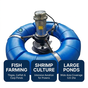 Aireador de Ondas Aeroxy Surge para Estanques de <span class=keywords><strong>Peces</strong></span>, Acuicultura, Alto Contenido de Oxígeno, 2HP, Acero Inoxidable, Certificado CE, Resistente a la Intemperie, Duradero - Product Image 6