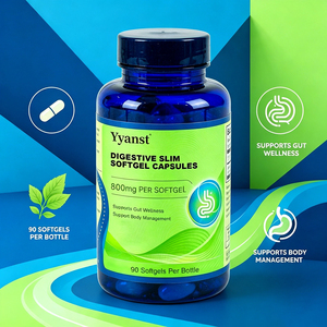 Cápsulas de Gel Suave para el Cuidado Digestivo 800mg 90 Unidades Suplemento Dietético Promueve el Bienestar Intestinal Sin Gluten Bajo en Azúcar Vegano Apoyo para el Cuerpo - Product Image 4