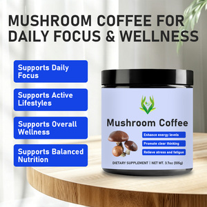Café aux champignons OEM pour améliorer les niveaux d'énergie, extrait de Turkey Tail, café aux champignons en poudre à base de plantes favorisant la concentration - Product Image 2