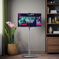 Televisor Portátil de 27 Pulgadas con Soporte Giratorio, Pantalla Táctil FHD, Monitor Android 15, Televisión Inteligente