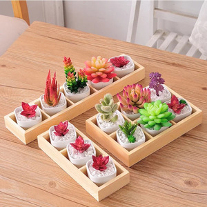 Boîtes de rangement pour plantes succulentes en gros, boîtes en bois multi-compartiments pour plantes d'intérieur, plateaux en bois pour plantes vertes et fleurs. - Product Image 1
