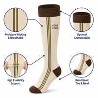 Chaussettes d'équitation haute performance OEM personnalisées de haute qualité, absorbant la transpiration, pour l'équitation