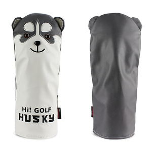 Joli animal de dessin animé Husky #1 #<span class=keywords><strong>3</strong></span> #<span class=keywords><strong>5</strong></span> #7 <span class=keywords><strong>bois</strong></span> en cuir PU anti-poussière pilote de couvre-chef de <span class=keywords><strong>golf</strong></span> personnalisé - Product Image 6