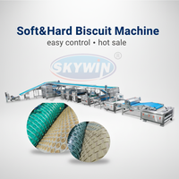 Machine à fabriquer des biscuits mous et durs entièrement automatique Skywin, moule rotatif et découpeur, conception personnalisée, nouvelle utilisation en boulangerie, à base de farine, 304ss