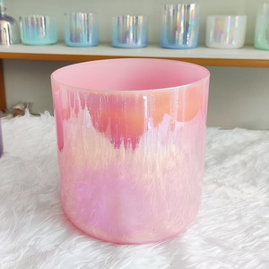 Q're ขายส่งขันคริสตัลใสสำหรับทำสัณฐานะเสียง 432Hz/440Hz ขนาด 5.25-8.75 นิ้ว เครื่องดนตรีบำบัดเสียงสำหรับการทำสมาธิและอาบน้ำเสียงด้วยควอตซ์ - Product Image 2