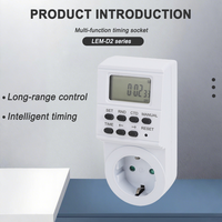 Interruptor temporizador de enchufe programable de 12/24 horas con función de reinicio